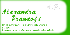 alexandra prandofi business card